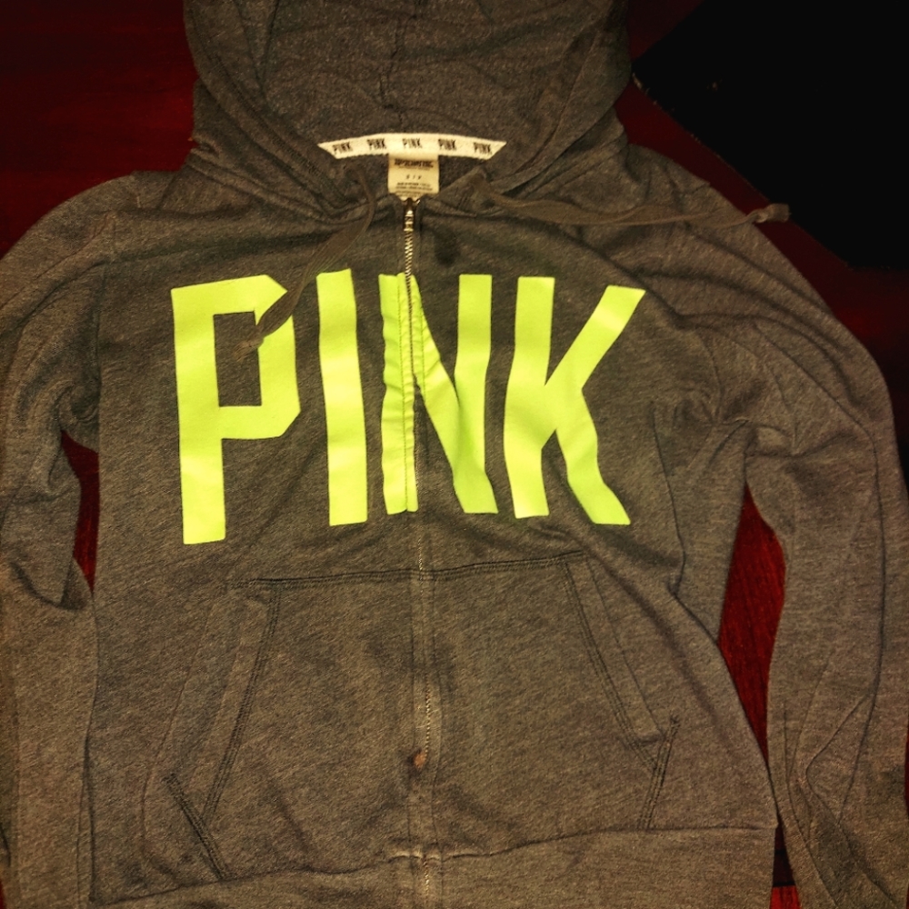 Victoria's secret pink zip-up hoodie